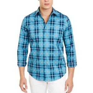 Tasso elba men stretch box shirts size L new